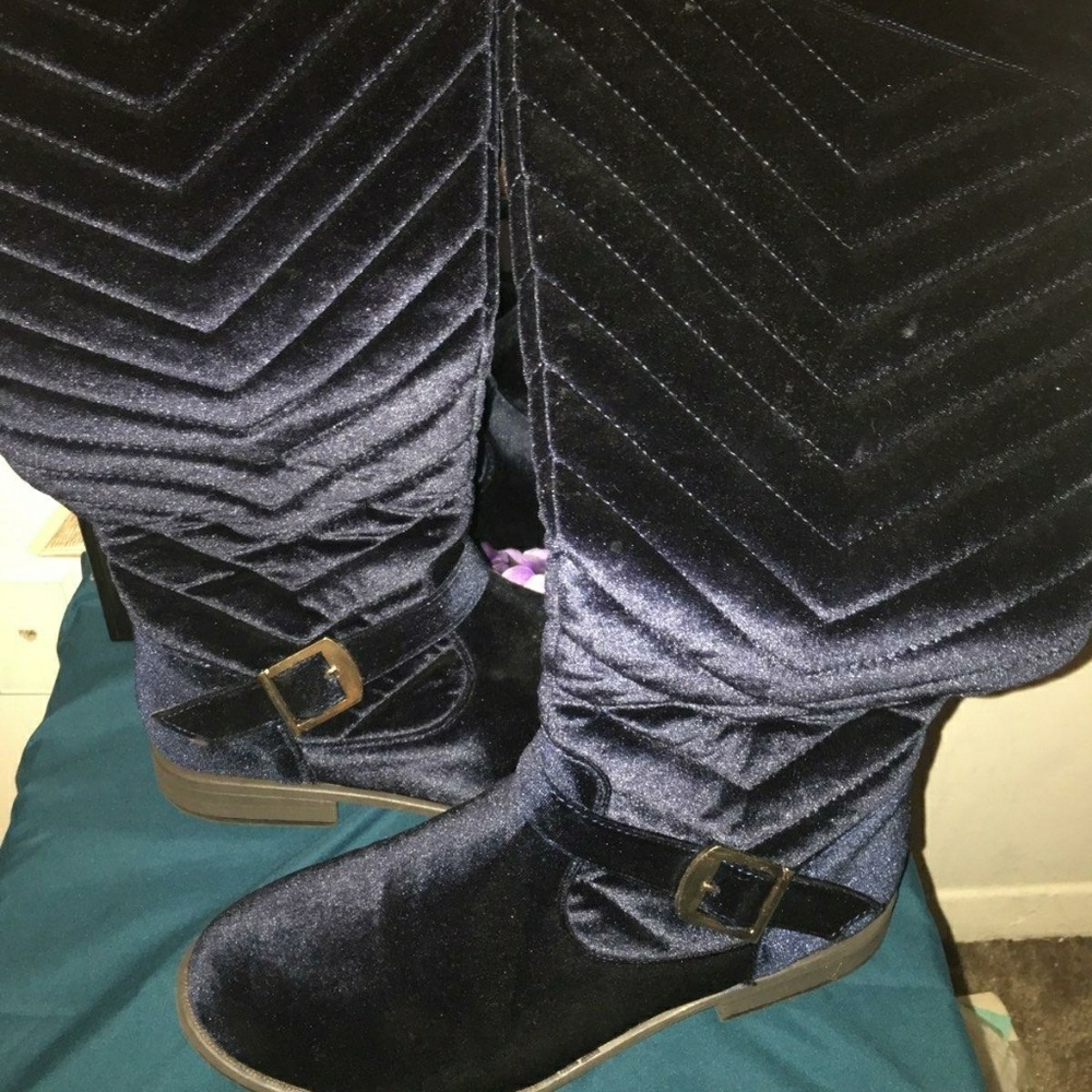 Blue Suede boots